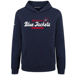 Columbus Blue Jackets Levelwear Youth Podium Monument Pullover Hoodie - Navy | NHL Clearance