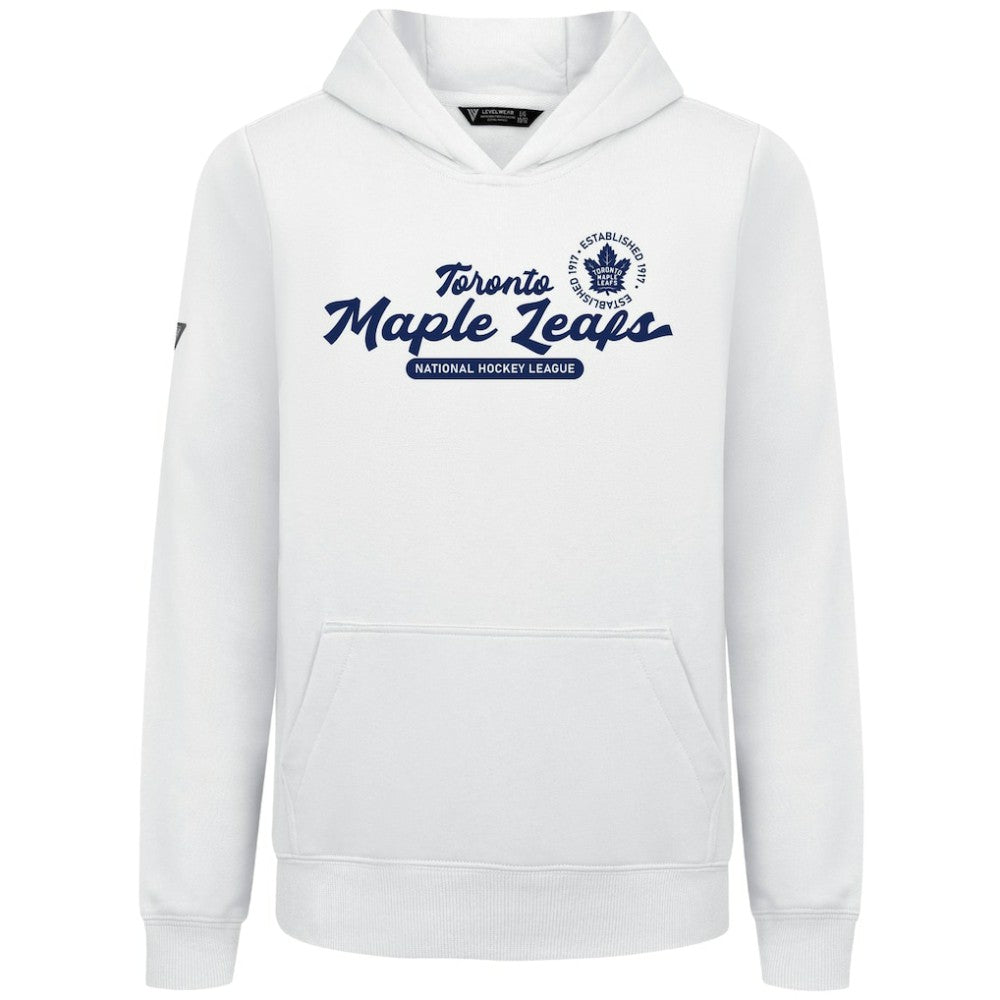 Toronto Maple Leafs Levelwear Youth Podium Monument Pullover Hoodie - White | NHL online