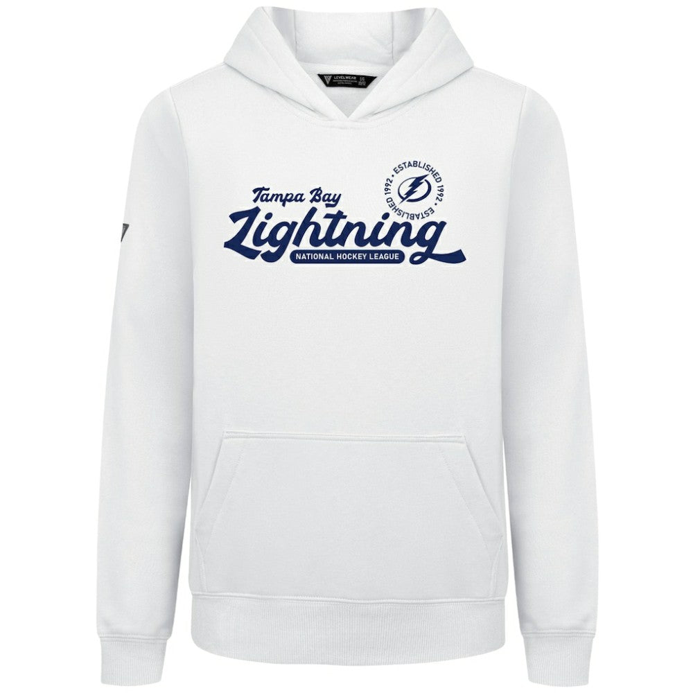 Tampa Bay Lightning Levelwear Youth Podium Monument Pullover Hoodie - White | NHL discount