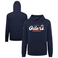 Edmonton Oilers Levelwear Youth Podium Monument Pullover Hoodie - Navy | NHL on sale