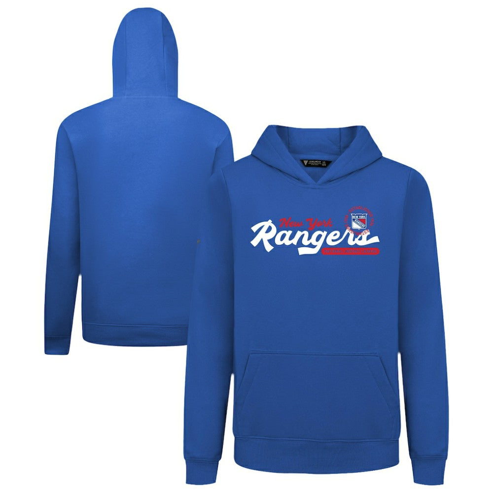 New York Rangers Levelwear Youth Podium Monument Pullover Hoodie - Royal | NHL near me