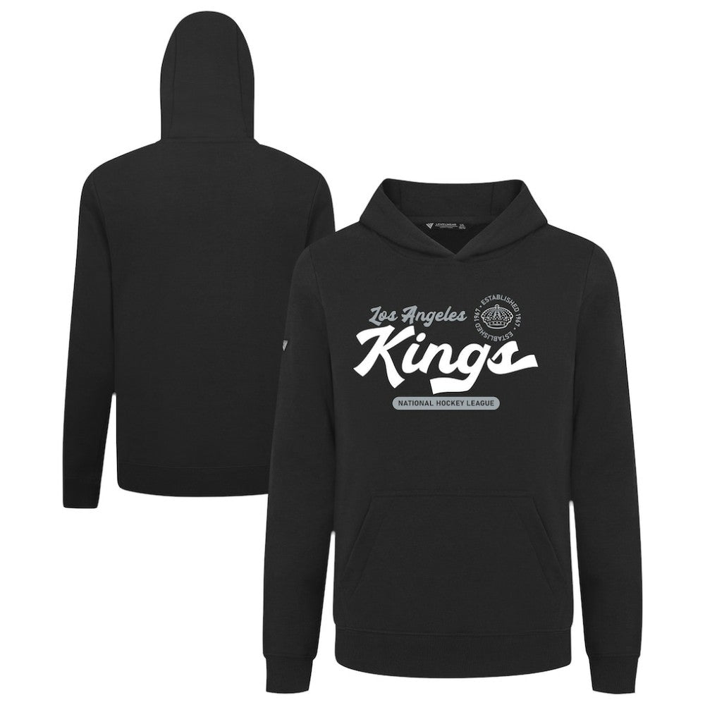 Los Angeles Kings Levelwear Youth Podium Monument Pullover Hoodie - Black | NHL Lifestyle