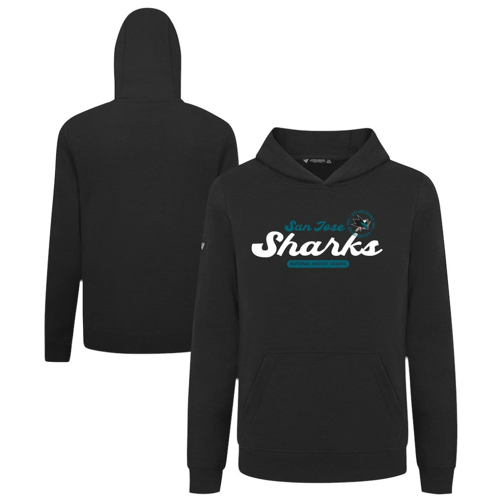 San Jose Sharks Levelwear Youth Podium Monument Pullover Hoodie - Black | NHL Clearance