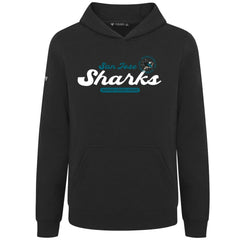 San Jose Sharks Levelwear Youth Podium Monument Pullover Hoodie - Black | NHL Clearance