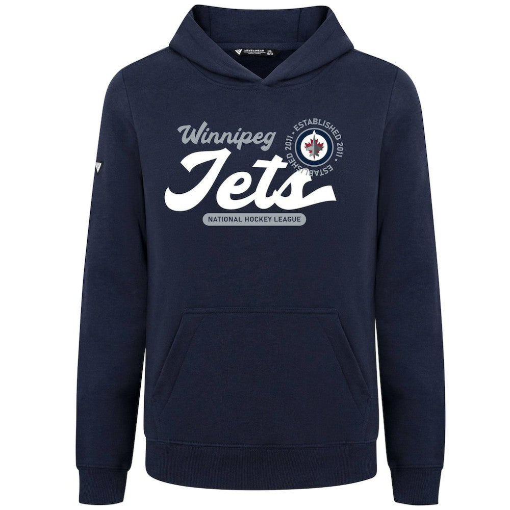 Winnipeg Jets Levelwear Youth Podium Monument Pullover Hoodie - Navy | NHL Lifestyle