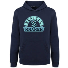 Seattle Kraken Levelwear Youth Podium Banner Arch Pullover Hoodie - Navy | NHL Clearance