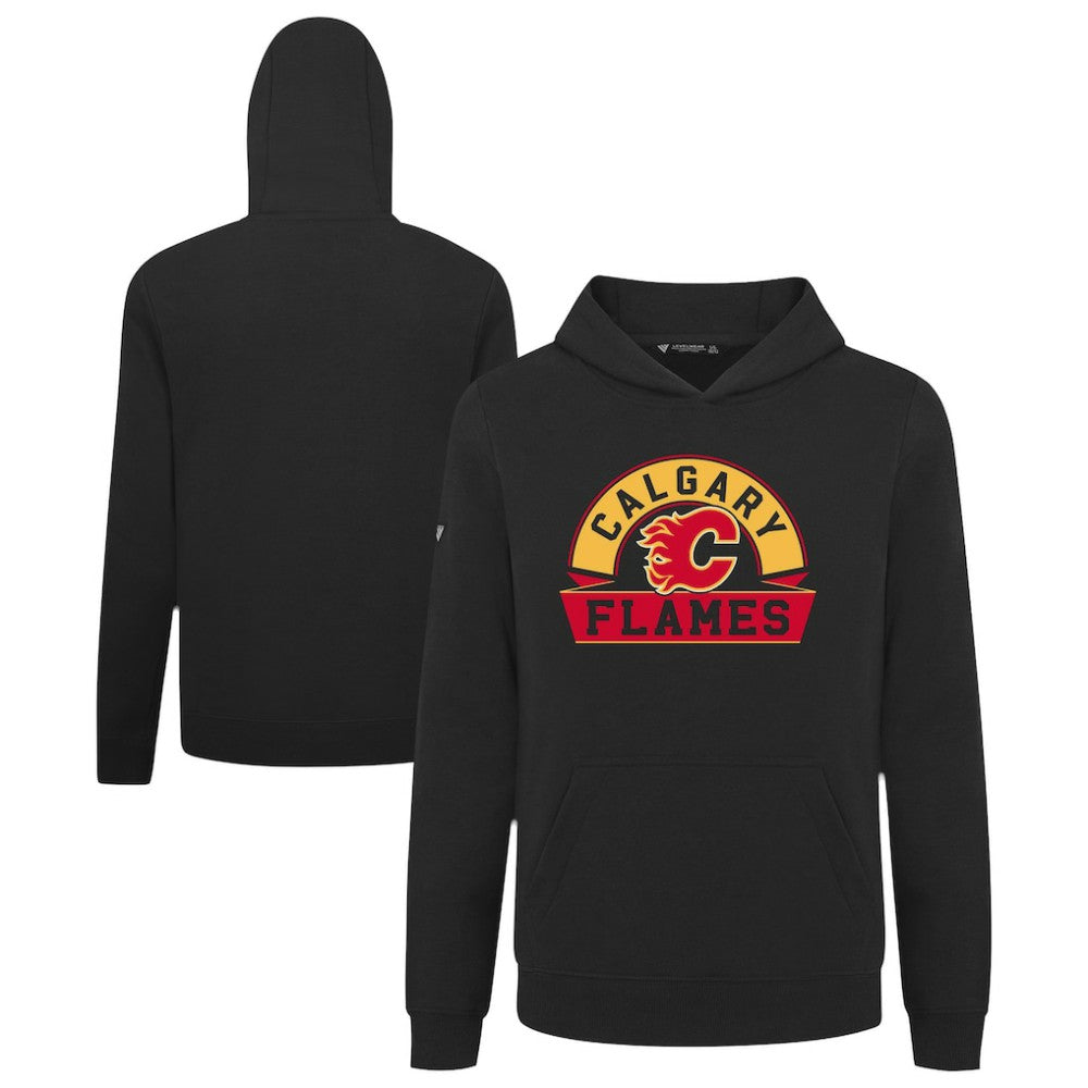 Calgary Flames Levelwear Youth Podium Banner Arch Pullover Hoodie - Black | NHL discount