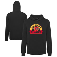 Calgary Flames Levelwear Youth Podium Banner Arch Pullover Hoodie - Black | NHL discount