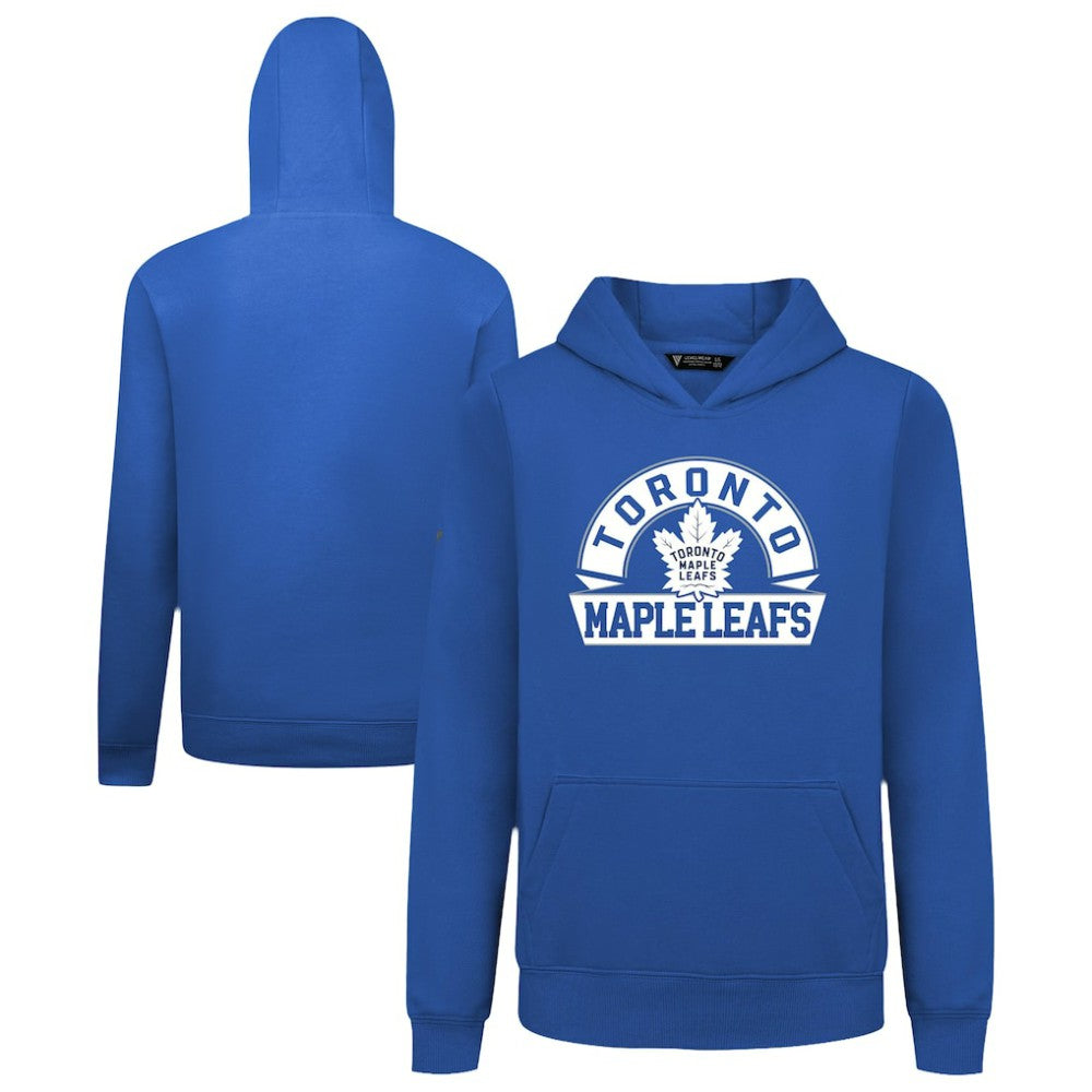 Toronto Maple Leafs Levelwear Youth Podium Banner Arch Pullover Hoodie - Royal | NHL Clearance