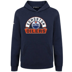 Edmonton Oilers Levelwear Youth Podium Banner Arch Pullover Hoodie - Navy | NHL online