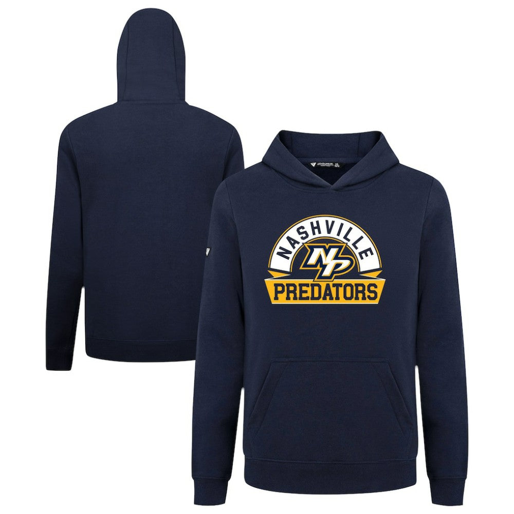 Nashville Predators Levelwear Youth Podium Banner Arch Pullover Hoodie - Navy | NHL near me