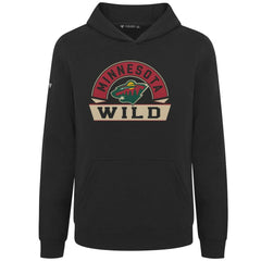 Minnesota Wild Levelwear Youth Podium Banner Arch Pullover Hoodie - Black | NHL discount