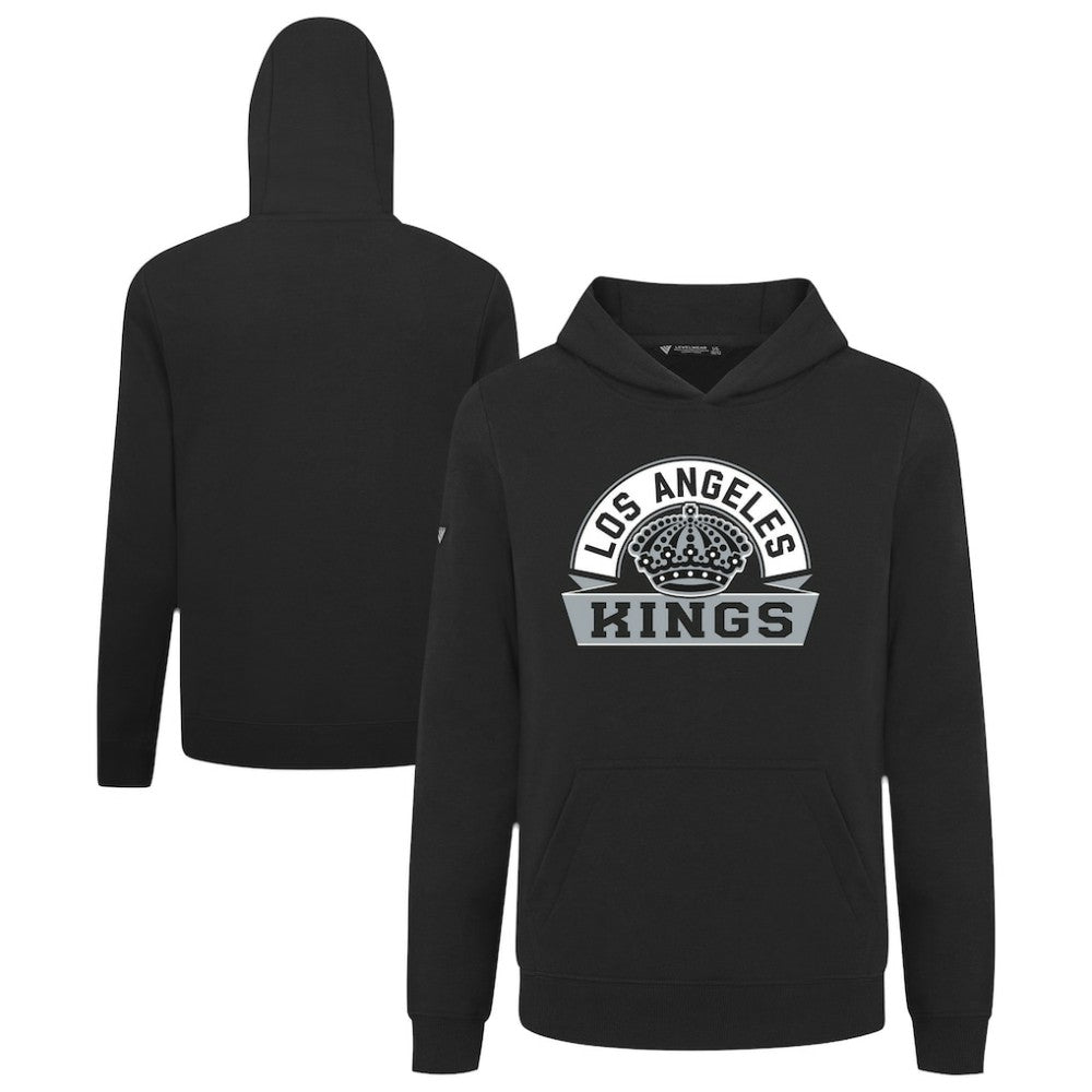 Los Angeles Kings Levelwear Youth Podium Banner Arch Pullover Hoodie - Black | NHL near me