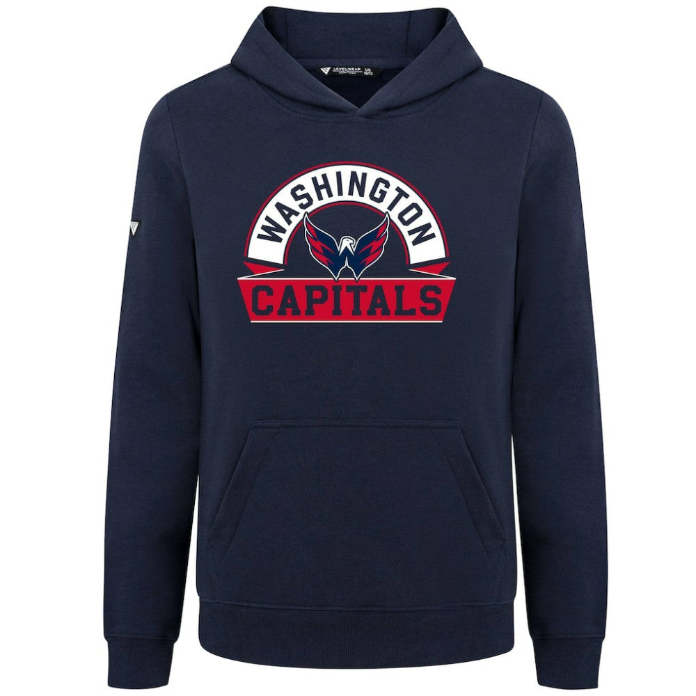 Washington Capitals Levelwear Youth Podium Banner Arch Pullover Hoodie - Navy | NHL on sale