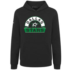 Dallas Stars Levelwear Youth Podium Banner Arch Pullover Hoodie - Black | NHL Lifestyle