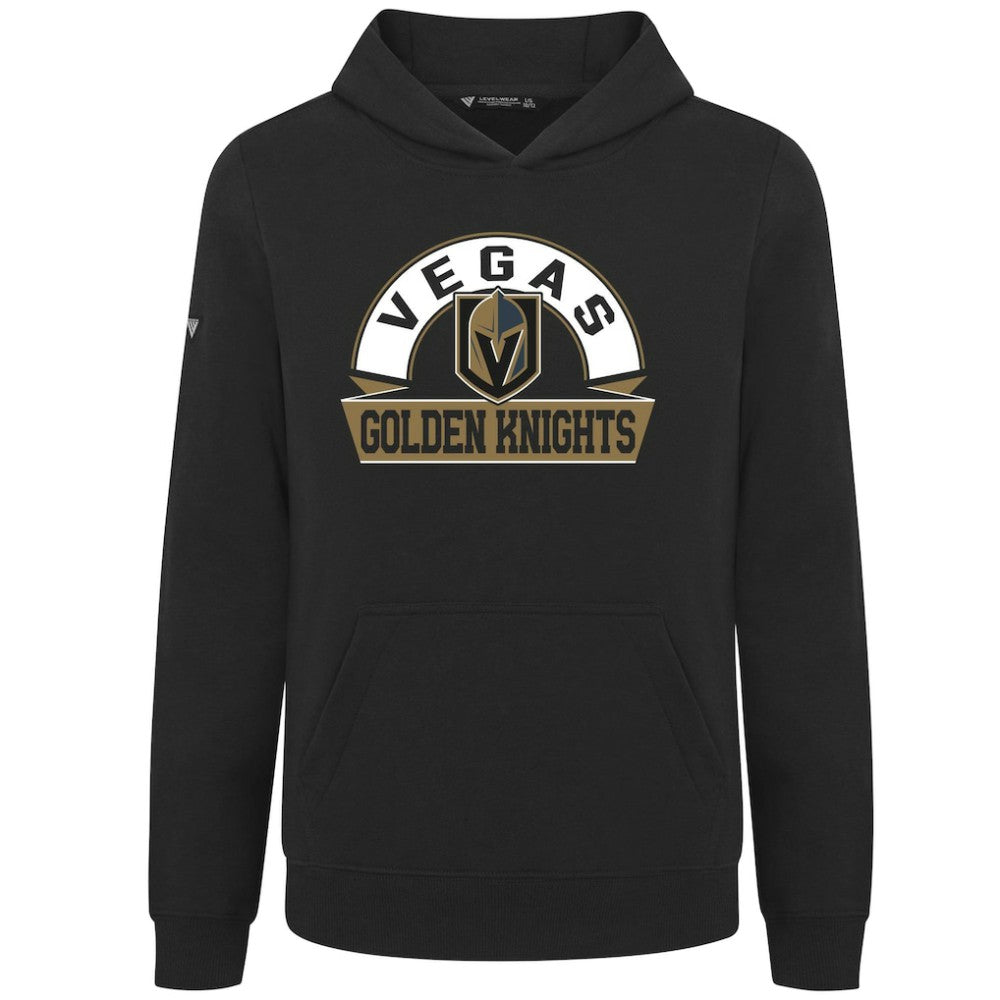 Vegas Golden Knights Levelwear Youth Podium Banner Arch Pullover Hoodie - Black | NHL on sale