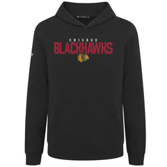 Chicago Blackhawks Levelwear Youth Podium Carve Pullover Hoodie - Black | NHL near me