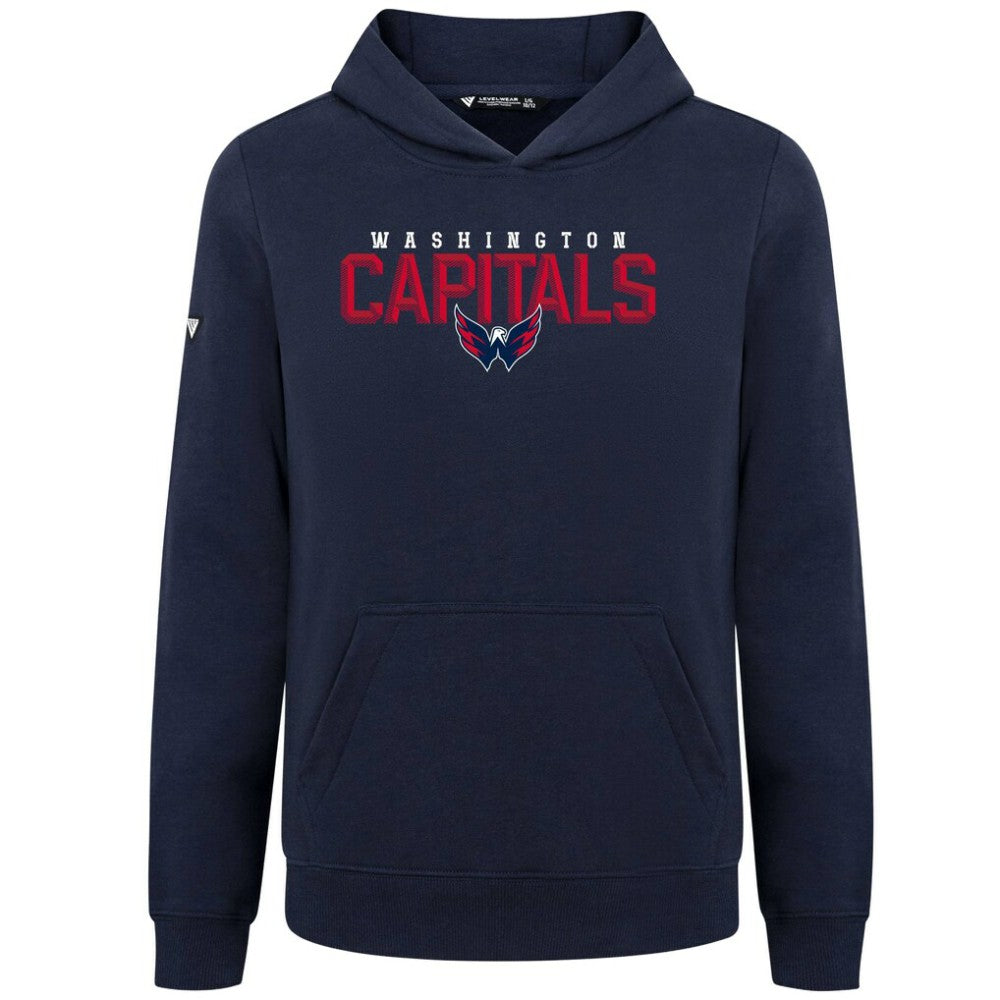 Washington Capitals Levelwear Youth Podium Carve Pullover Hoodie - Navy | NHL discount