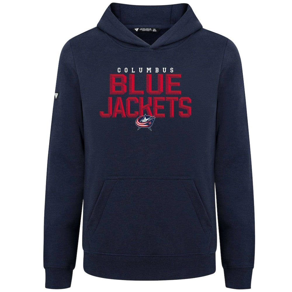 Columbus Blue Jackets Levelwear Youth Podium Carve Pullover Hoodie - Navy | NHL Lifestyle