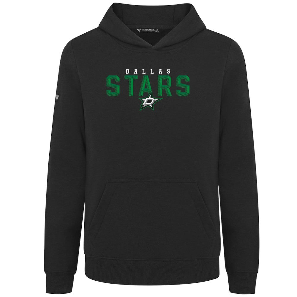 Dallas Stars Levelwear Youth Podium Carve Pullover Hoodie - Black | NHL Clearance