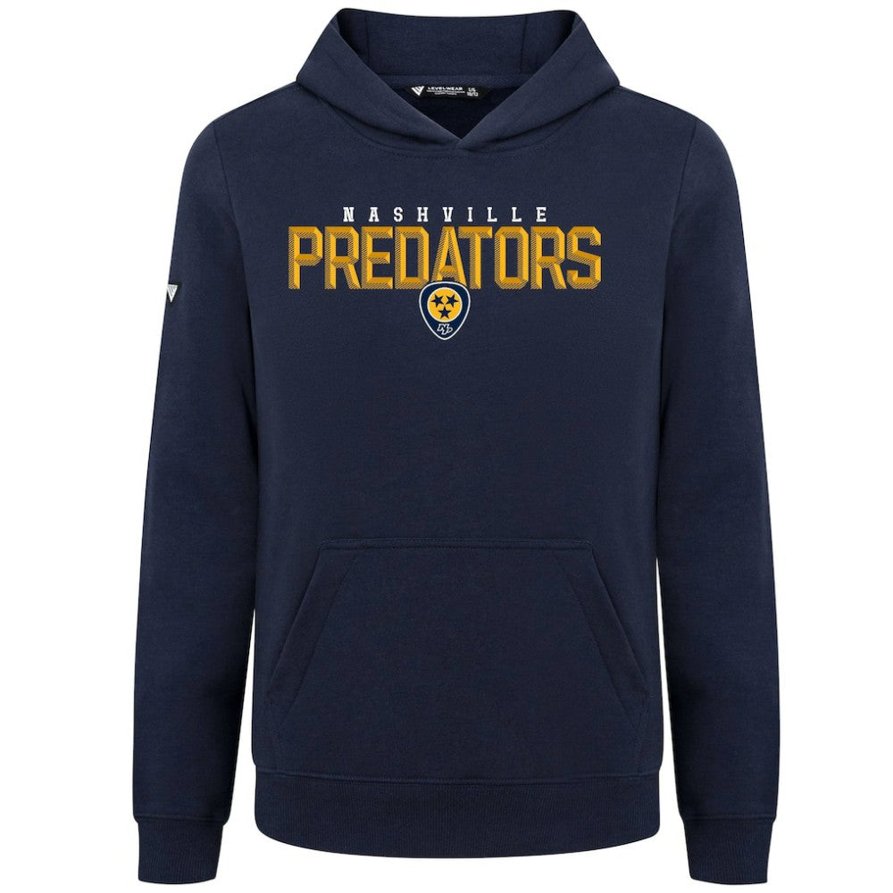 Nashville Predators Levelwear Youth Podium Carve Pullover Hoodie - Navy | NHL near me