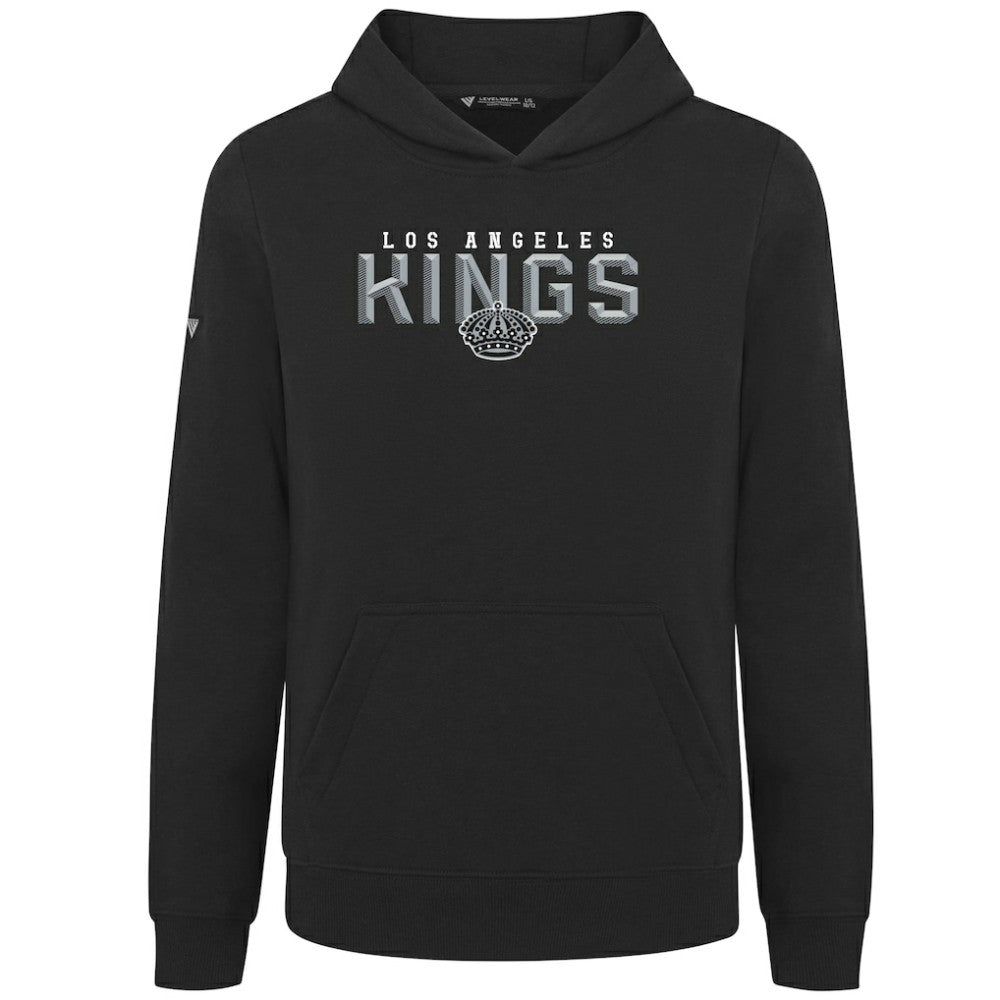 Los Angeles Kings Levelwear Youth Podium Carve Pullover Hoodie - Black | NHL Lifestyle