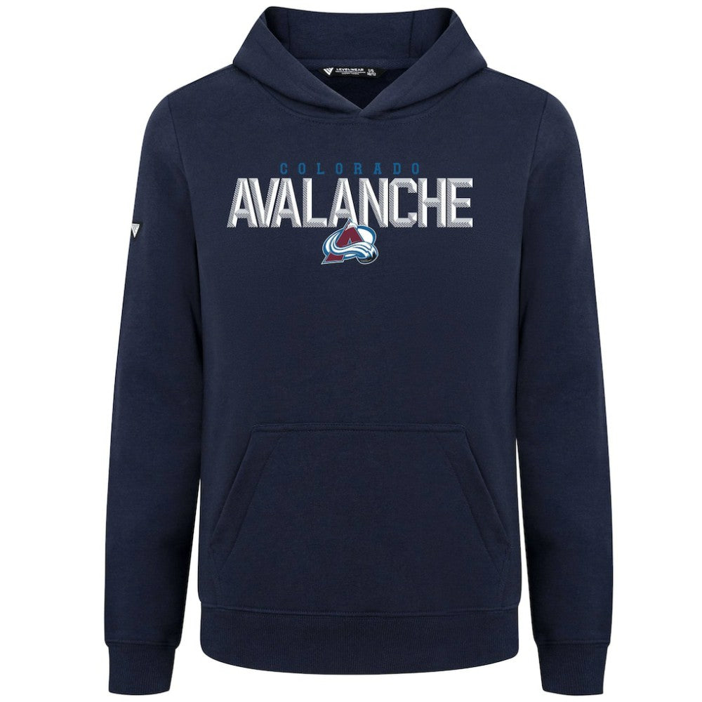 Colorado Avalanche Levelwear Youth Podium Carve Pullover Hoodie - Navy | NHL Lifestyle