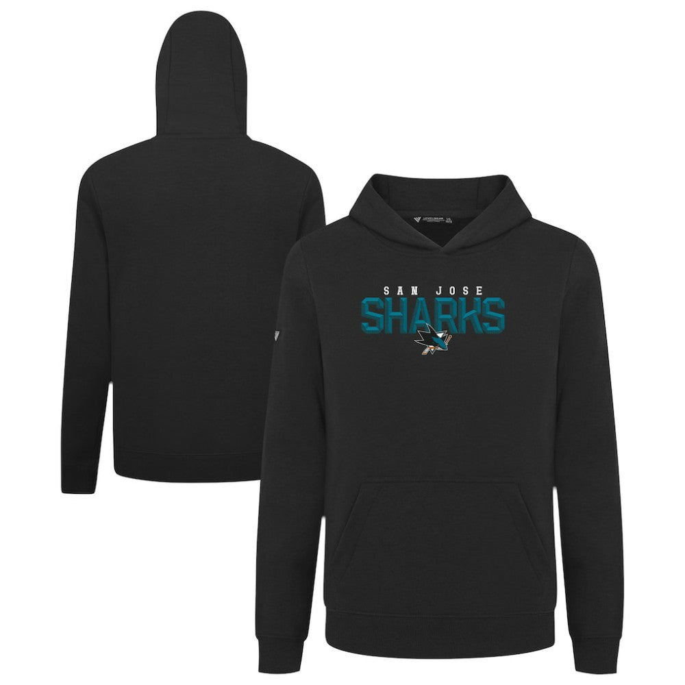San Jose Sharks Levelwear Youth Podium Carve Pullover Hoodie - Black | NHL online