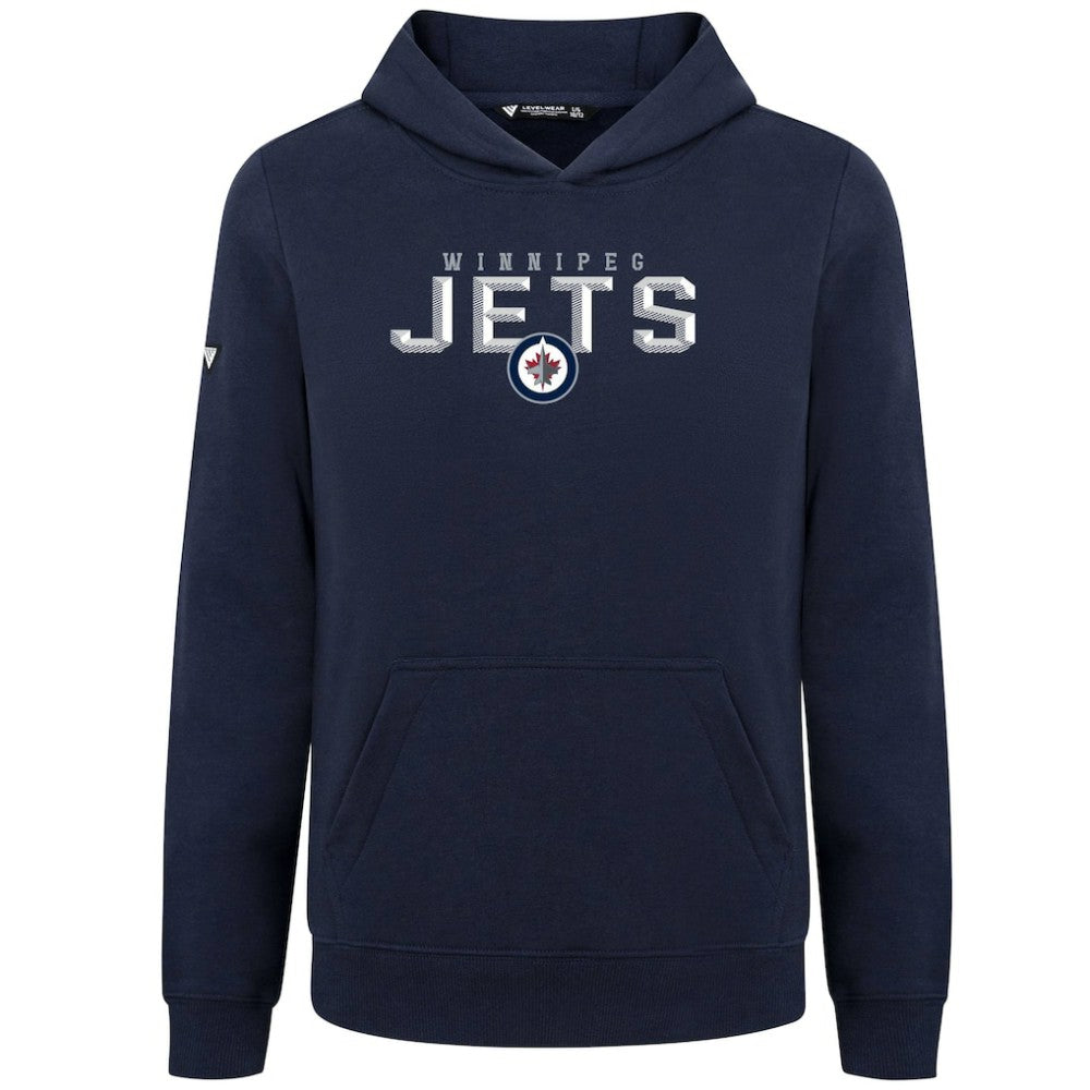 Winnipeg Jets Levelwear Youth Podium Carve Pullover Hoodie - Navy | NHL near me