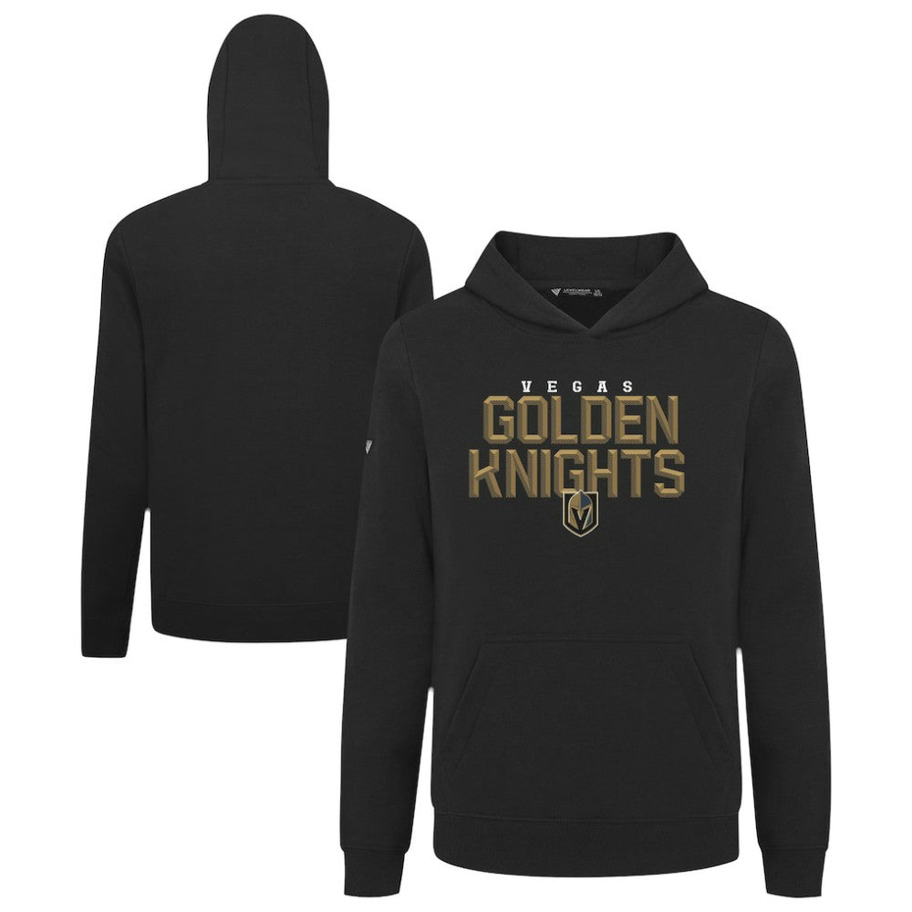 Vegas Golden Knights Levelwear Youth Podium Carve Pullover Hoodie - Black | NHL Clearance