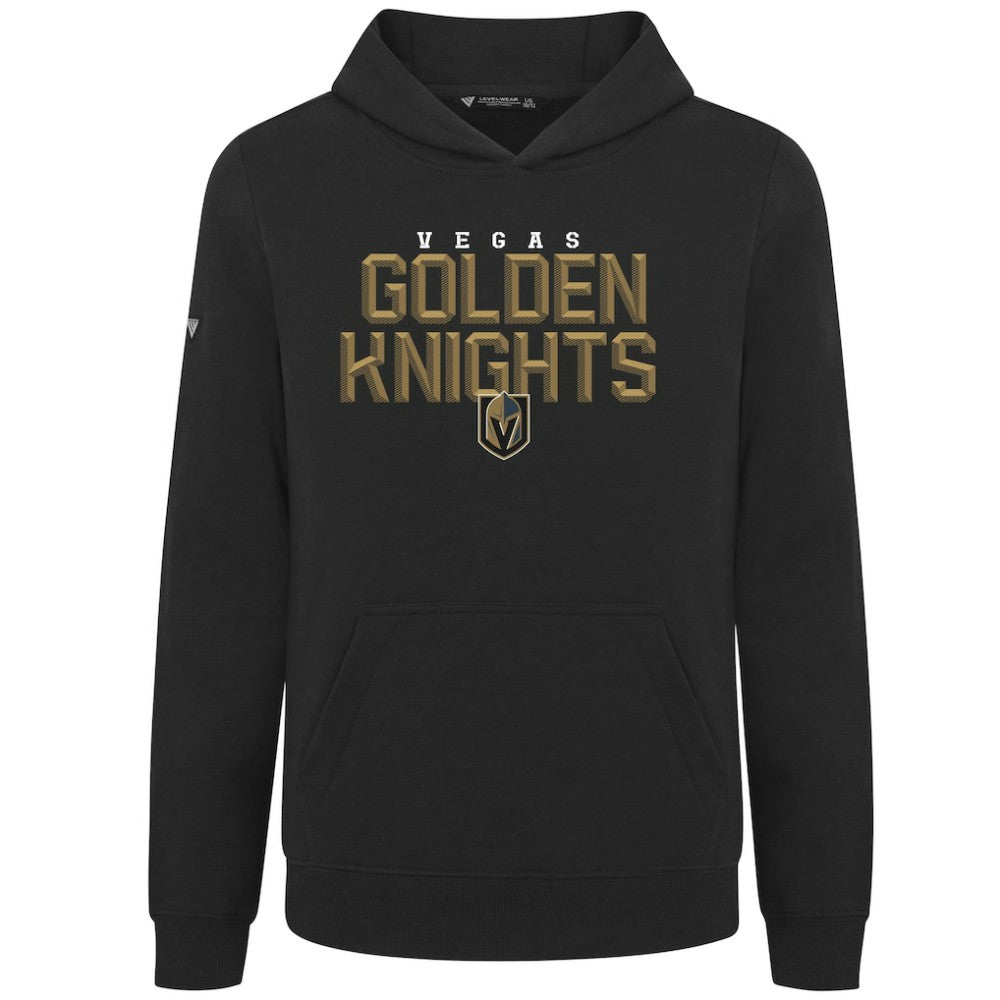 Vegas Golden Knights Levelwear Youth Podium Carve Pullover Hoodie - Black | NHL Clearance