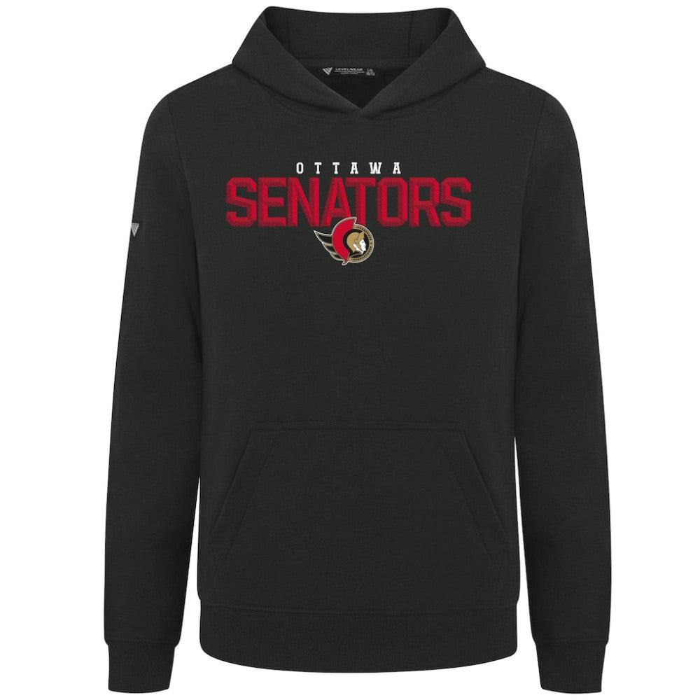 Ottawa Senators Levelwear Youth Podium Carve Pullover Hoodie - Black | NHL near me