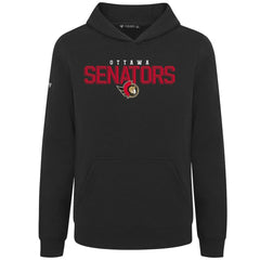 Ottawa Senators Levelwear Youth Podium Carve Pullover Hoodie - Black | NHL near me