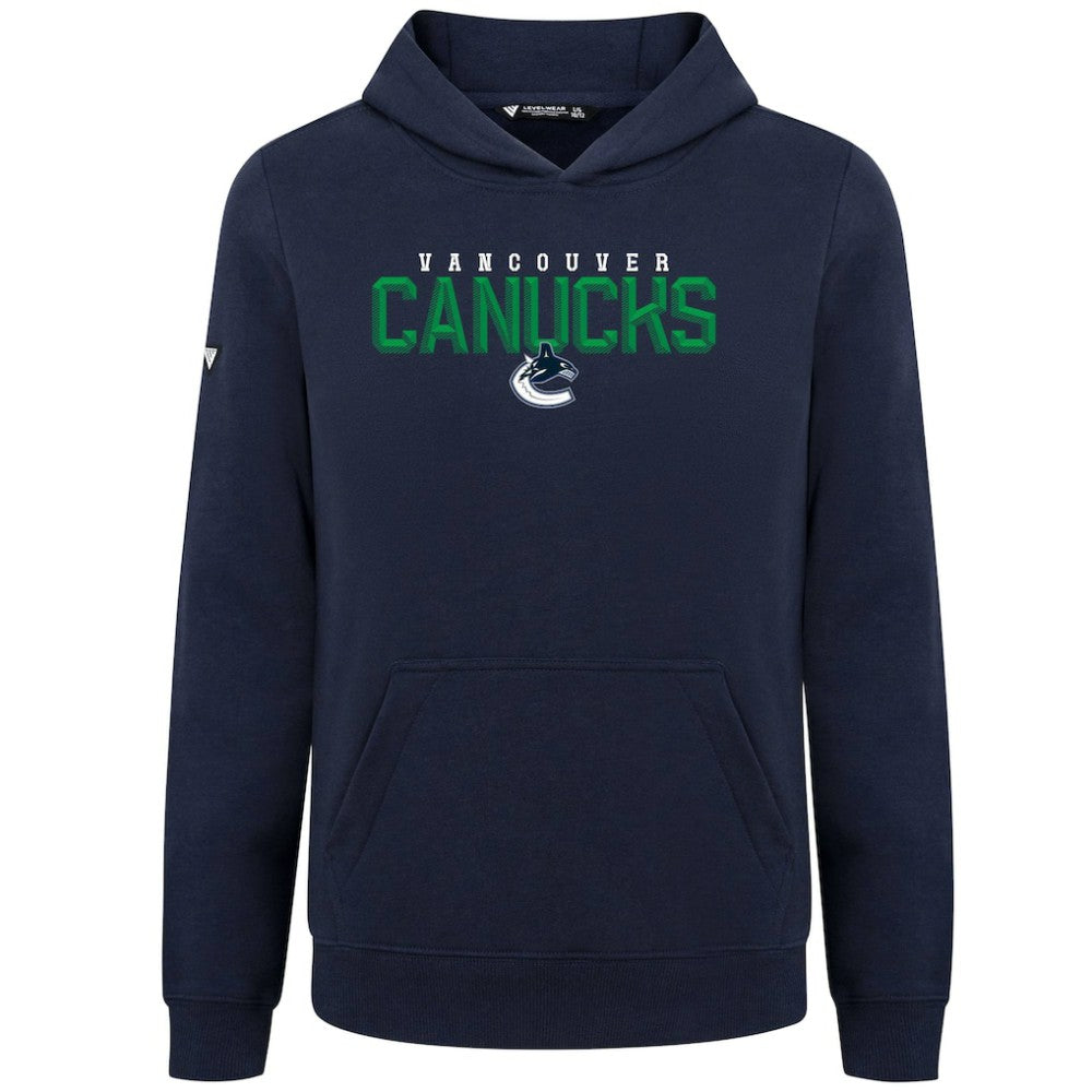 Vancouver Canucks Levelwear Youth Podium Carve Pullover Hoodie - Navy | NHL online