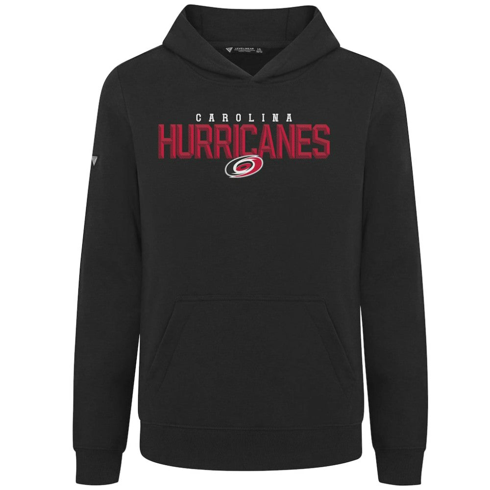 Carolina Hurricanes Levelwear Youth Podium Carve Pullover Hoodie - Black | NHL discount