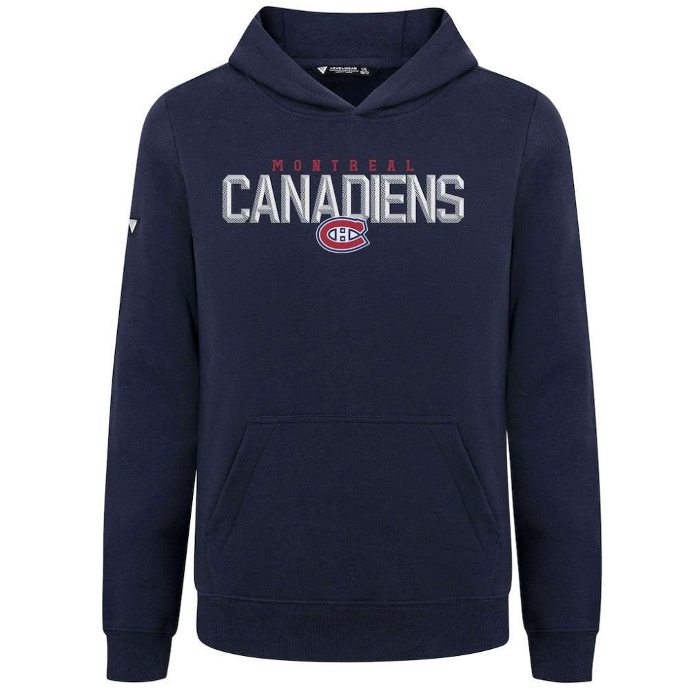 Montreal Canadiens Levelwear Youth Podium Carve Pullover Hoodie - Navy | NHL on sale