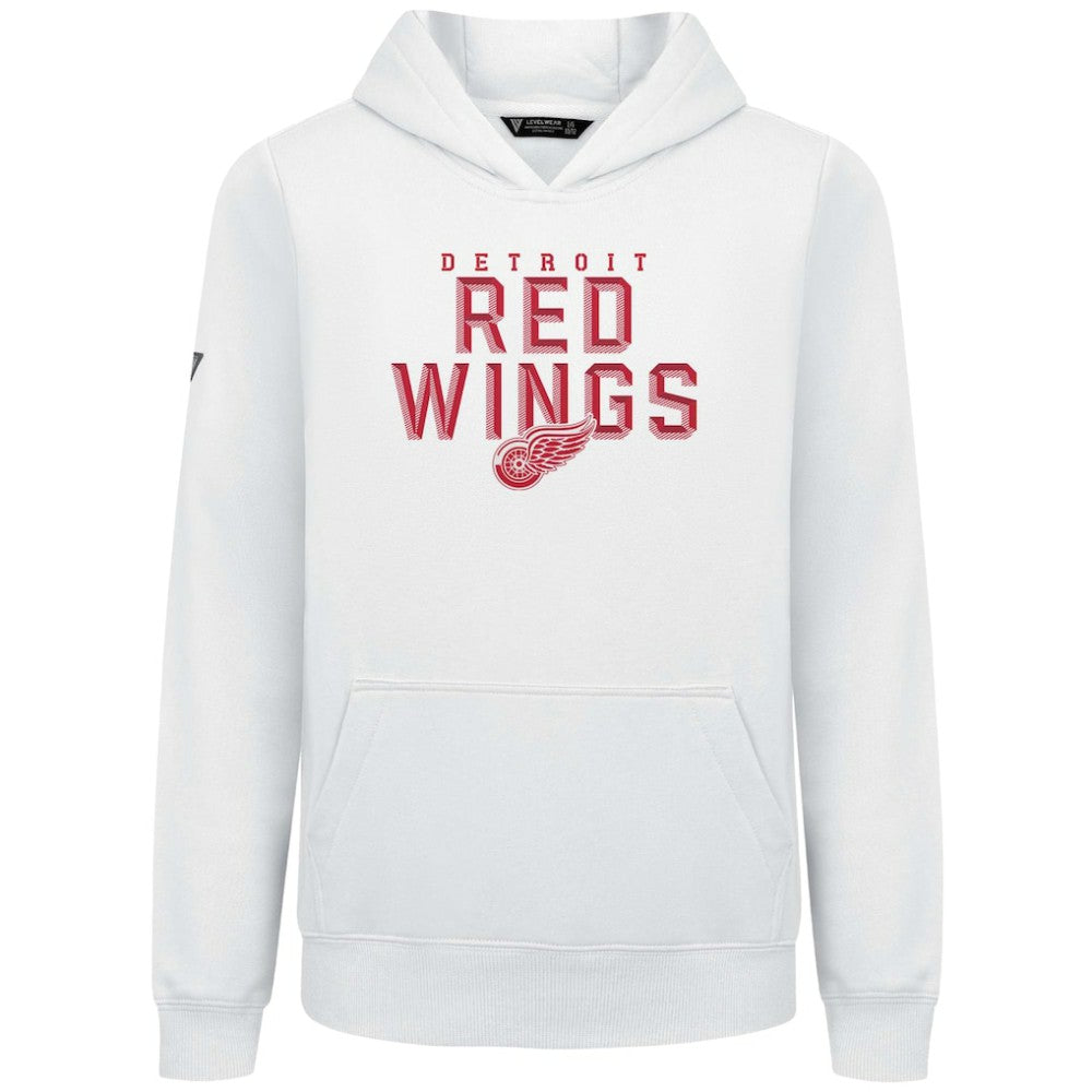 Detroit Red Wings Levelwear Youth Podium Carve Pullover Hoodie - White | NHL near me