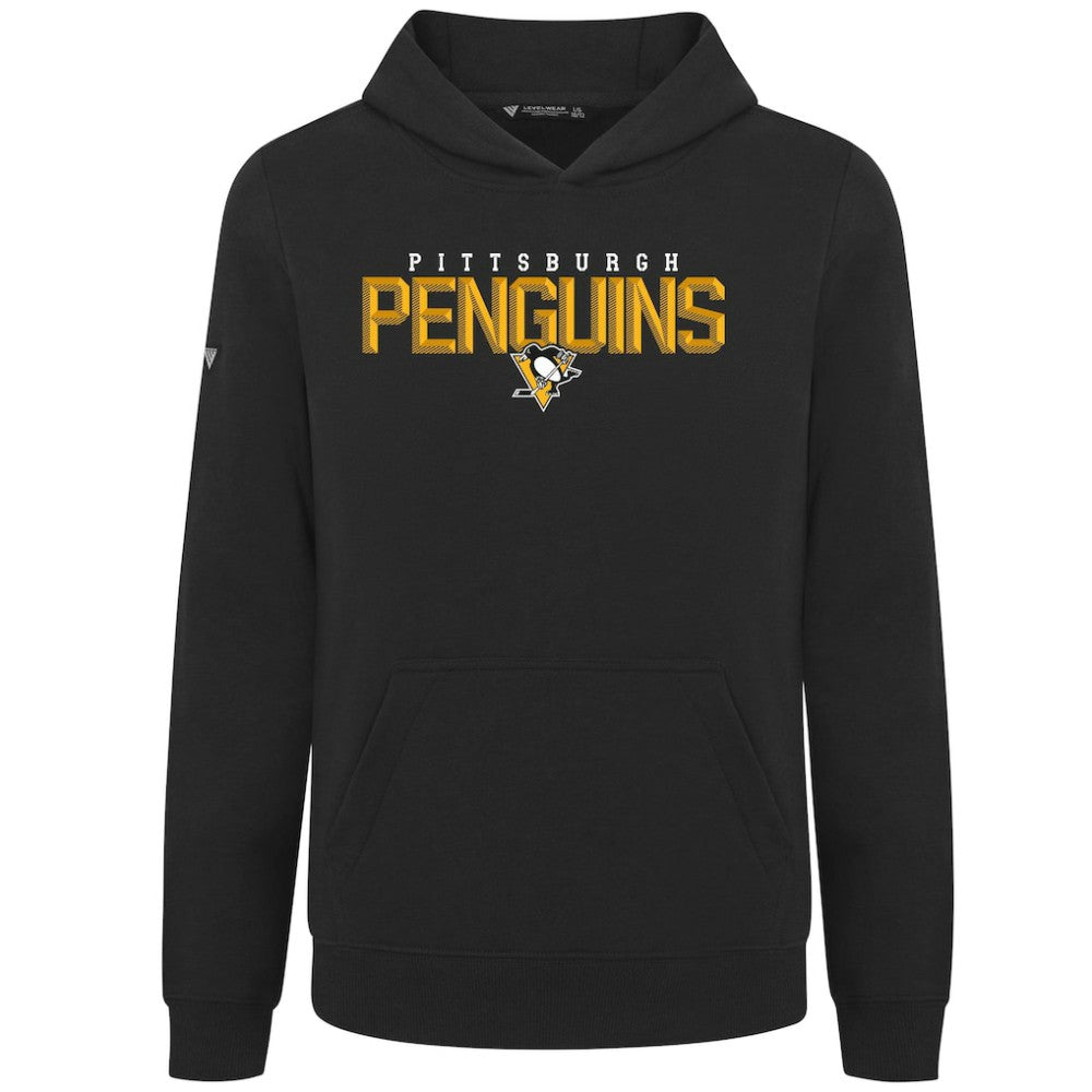 Pittsburgh Penguins Levelwear Youth Podium Carve Pullover Hoodie - Black | NHL on sale