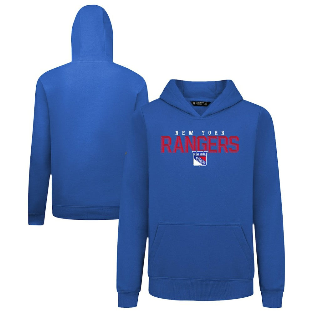 New York Rangers Levelwear Youth Podium Carve Pullover Hoodie - Royal | NHL on sale