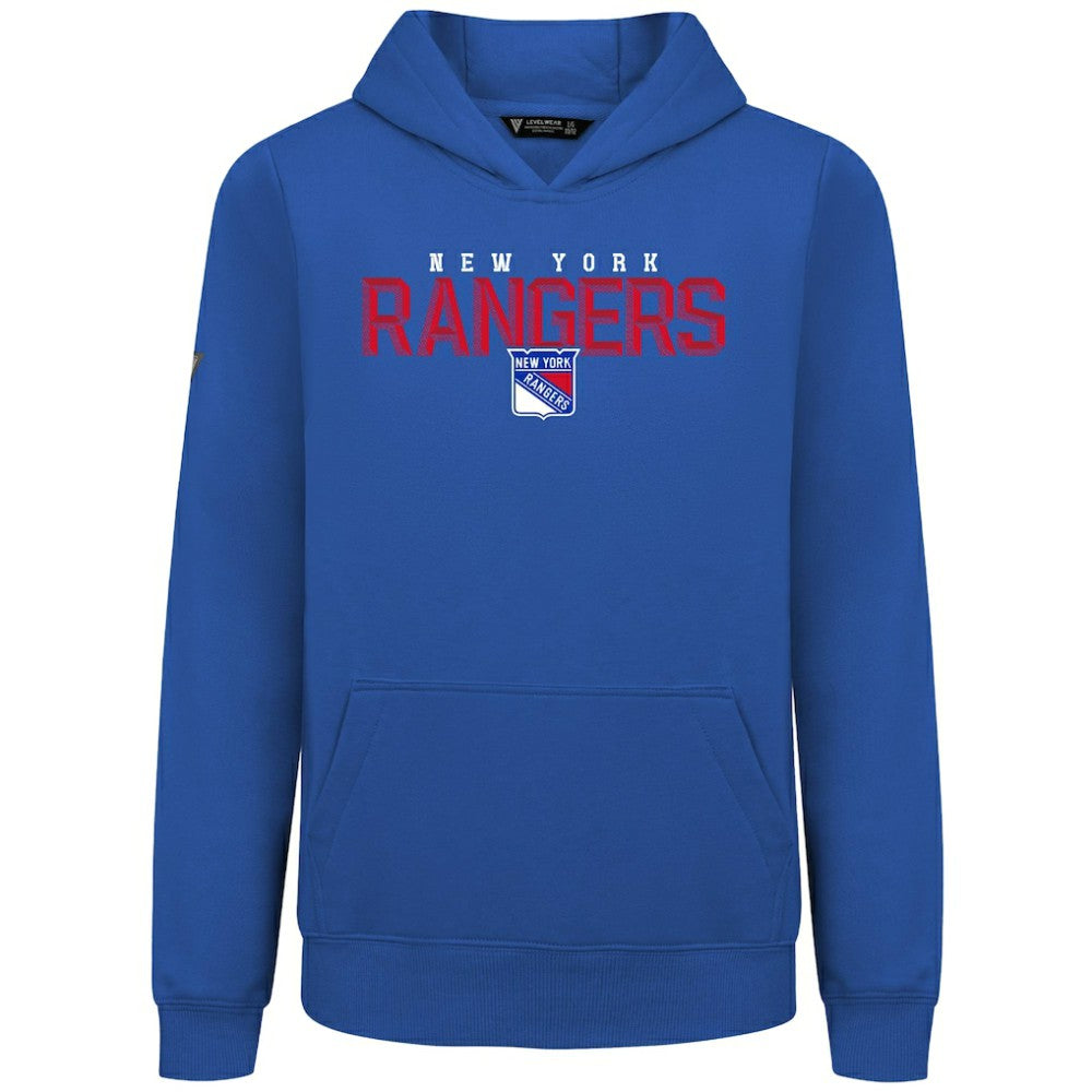 New York Rangers Levelwear Youth Podium Carve Pullover Hoodie - Royal | NHL on sale