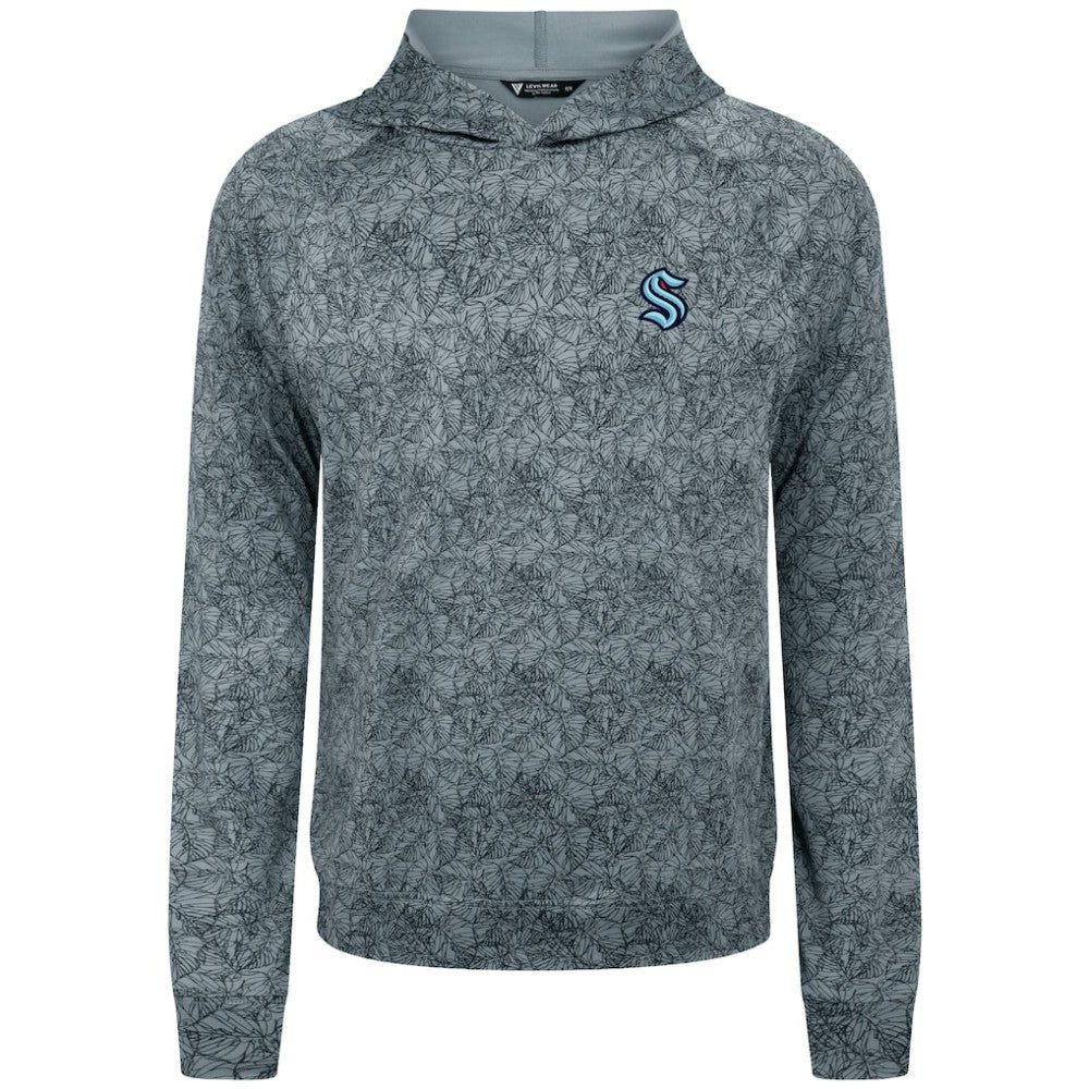 Seattle Kraken Levelwear Albatross Raglan Pullover Hoodie - Gray | NHL on sale