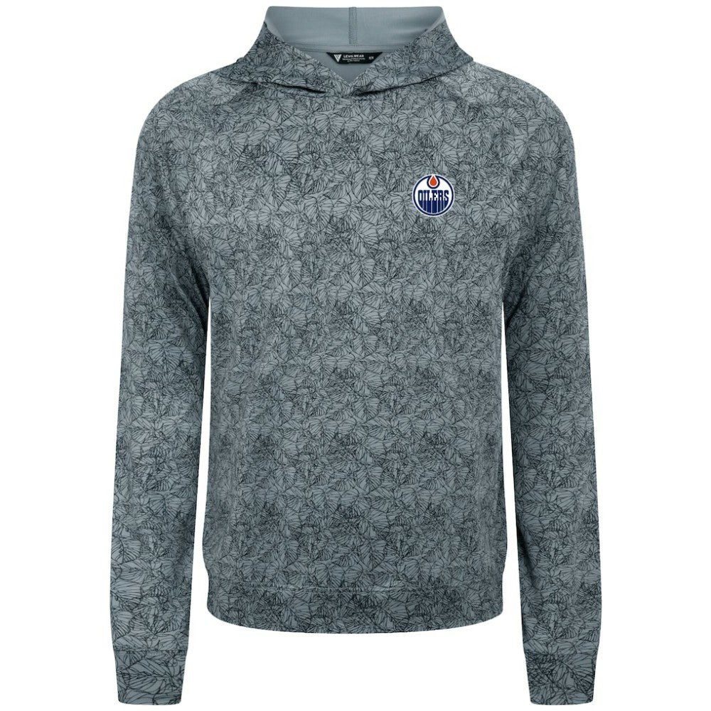 Edmonton Oilers Levelwear Albatross Raglan Pullover Hoodie - Gray | NHL Lifestyle