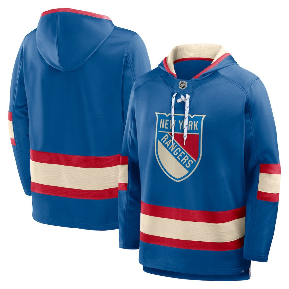 New York Rangers Fanatics 2026 NHL Winter Classic Lace Collar Hoodie - Blue | Fanatics Lifestyle