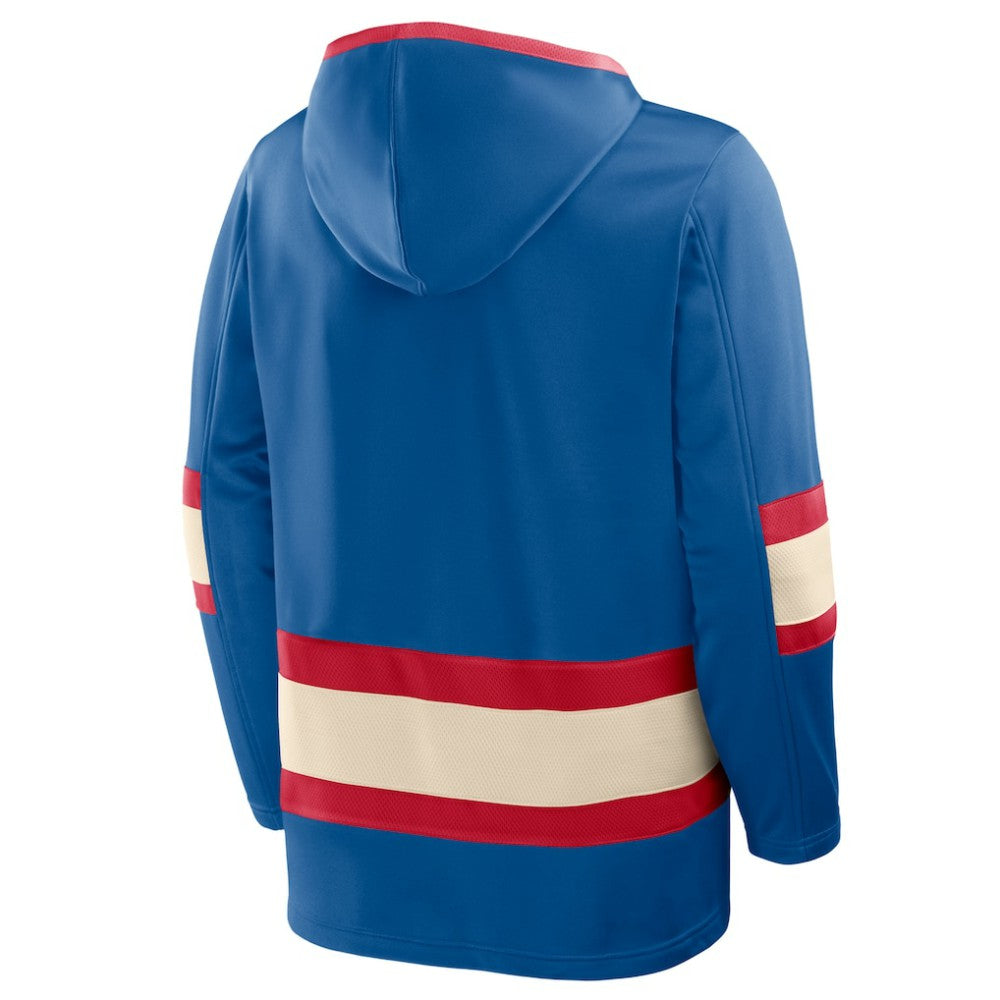 New York Rangers Fanatics 2026 NHL Winter Classic Lace Collar Hoodie - Blue | Fanatics Lifestyle
