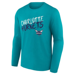 Charlotte Hornets Hustle Custom Long Sleeve T-Shirt Teal