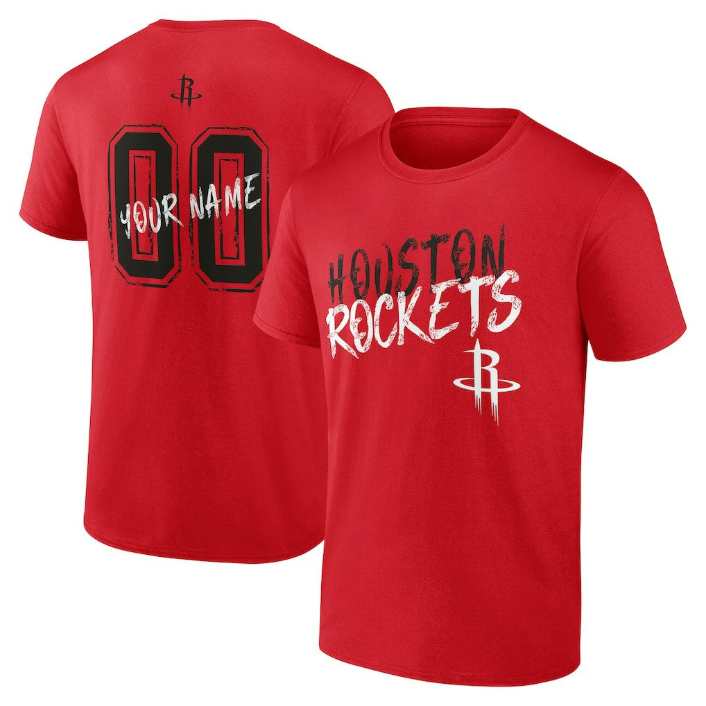 Houston Rockets Hustle Custom T-Shirt Red