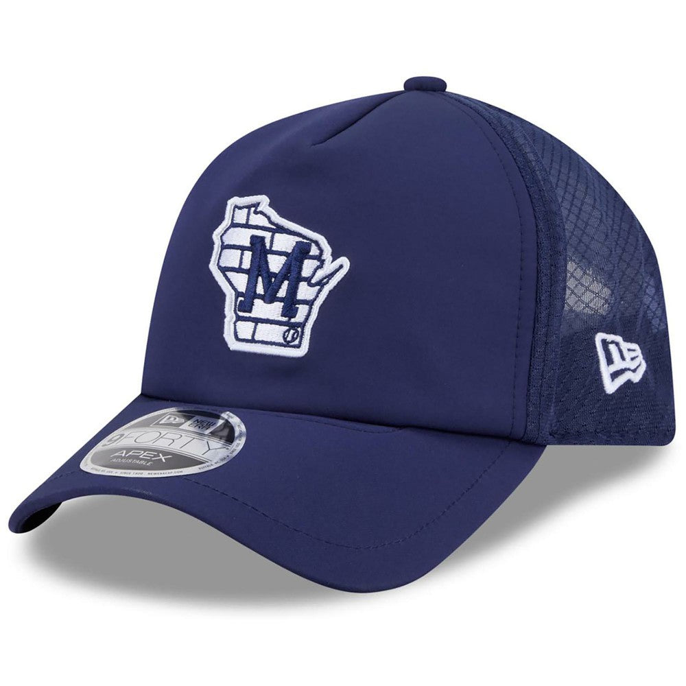 Milwaukee Brewers New Era 2026 Batting Practice Alternate Apex 9FORTY Adjustable Hat Sale