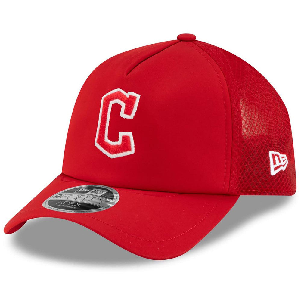 Cleveland Guardians New Era 2026 Batting Practice Apex 9FORTY Adjustable Trucker Hat Online