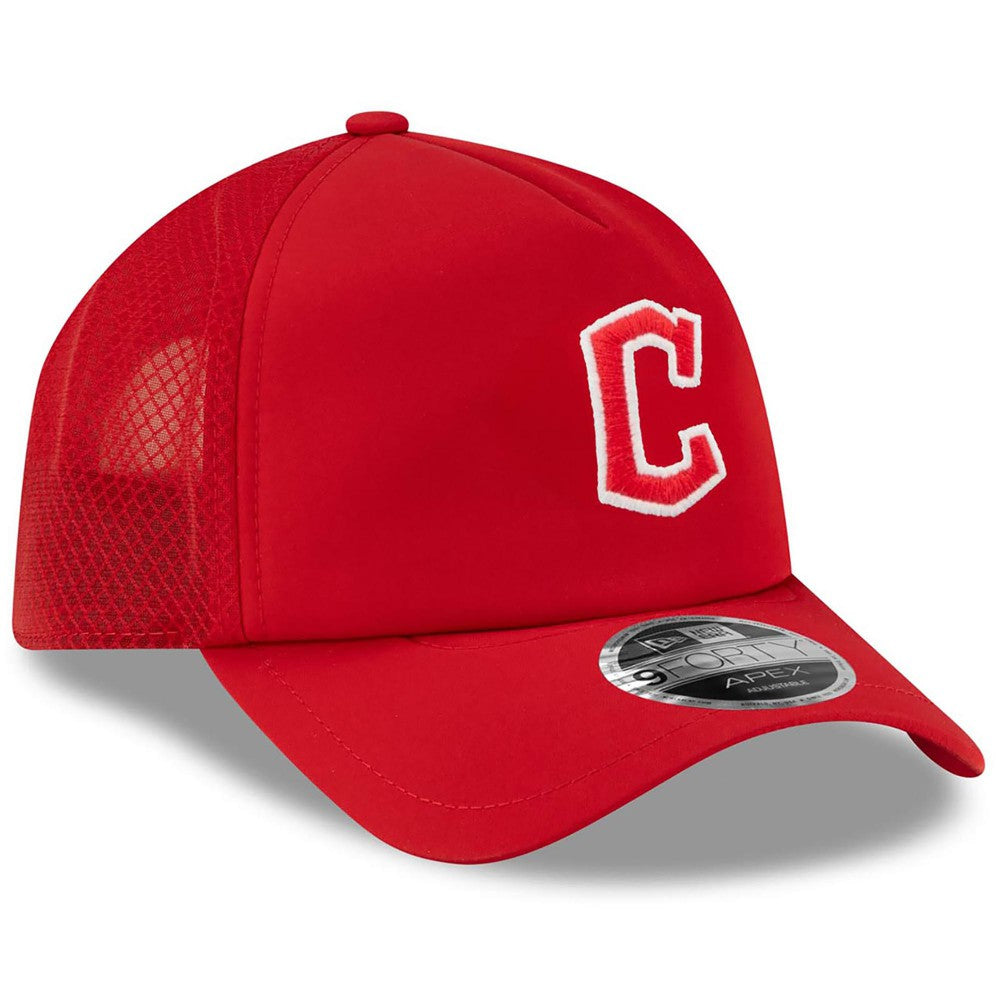 Cleveland Guardians New Era 2026 Batting Practice Apex 9FORTY Adjustable Trucker Hat Online