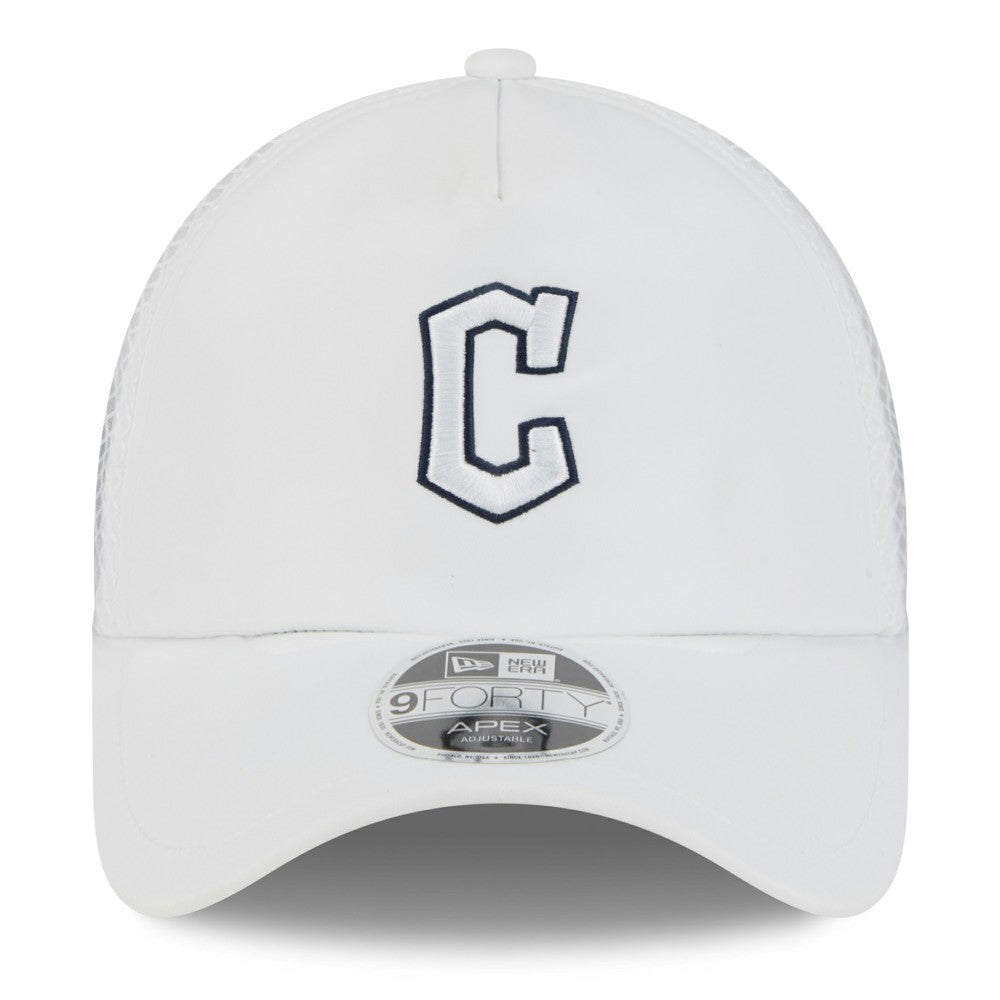 Cleveland Guardians New Era 2026 Batting Practice Apex 9FORTY Adjustable Trucker Hat Sale